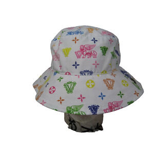 Vintage Venetian Womans bucket Hat Adult One Size Las Vegas Casino white pink